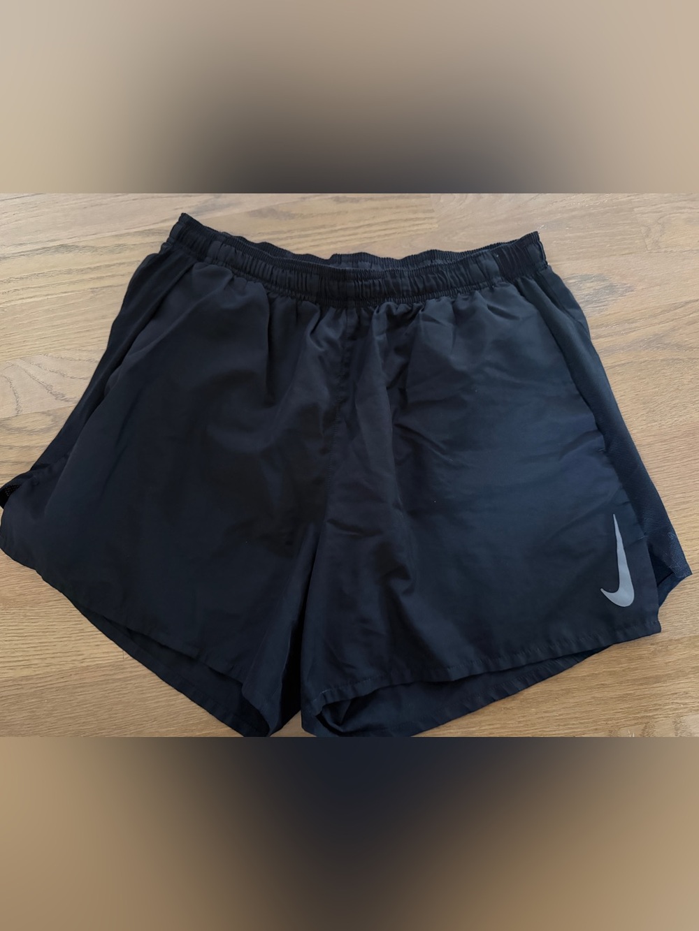 Nike Black Men's Running Shorts with Reflective Swoosh